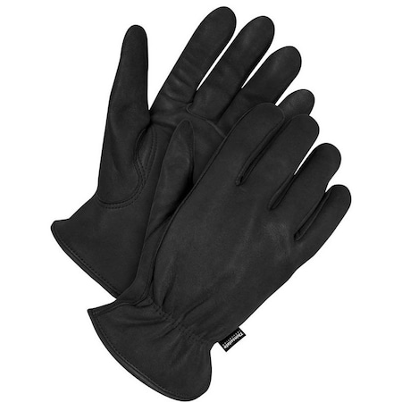 Bdg Lined Leather Driver, Slip-On, Gunn Cut w/Keystone Thumb Thumb, Black, 2XL 1 PR 20-9-368-X2L-K